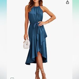 Blue wedding guest dress